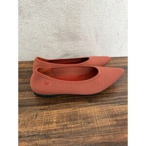 Vivaia Pointed Toe Ballet Flats Womens 5 EU 35.5 Red Walking Knit Ballet